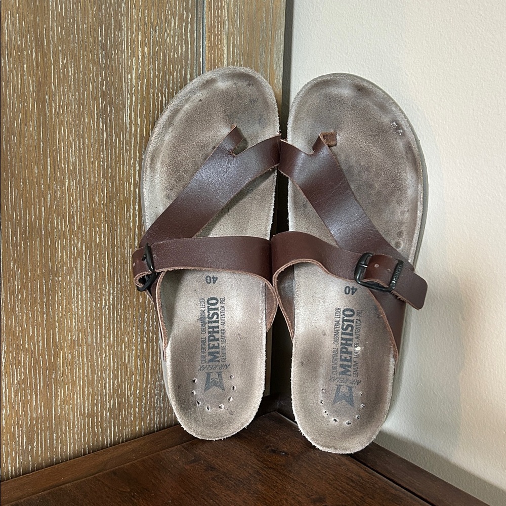 Mephisto Helen Sandal Size 40 Brown Leather